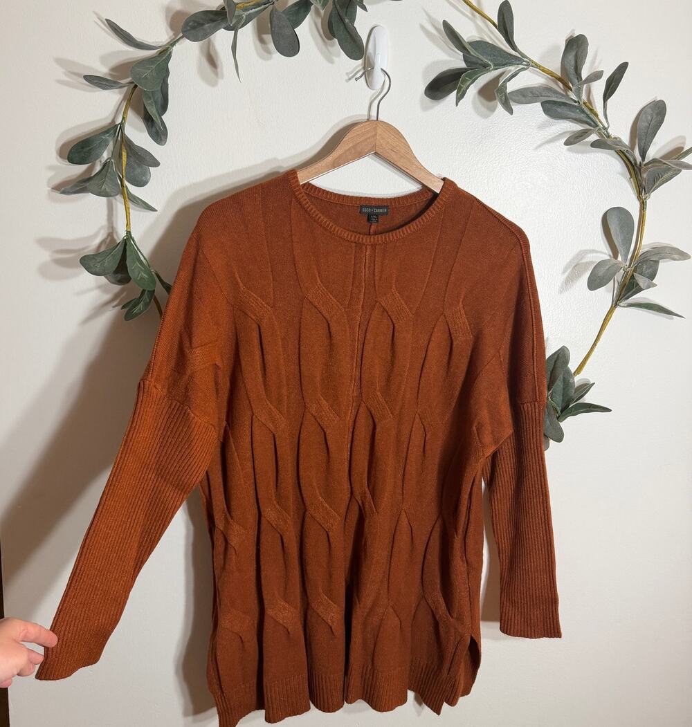 Coco + Carmen Burnt Orange Tunic Sweater